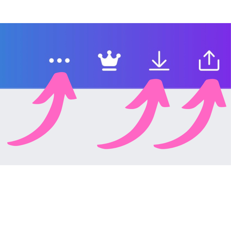 Images of the "save" buttons on canva.
